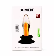 X-MEN fenékdugó 10 Speeds Vibrating Plug - áttetsző-narancssárga színben, vibrátoros, vízálló, akkumulátoros