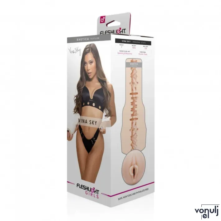 FLESHLIGHT maszturbátor Girls Vina Sky Exotica - realisztikus, vagina formájú, testszínű, vízálló, vibráció nélküli