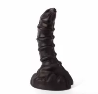 X-MEN fenékdugó Monster Plug 3 S - fekete színben, letapasztható, S-méretben, PVC, 21 cm