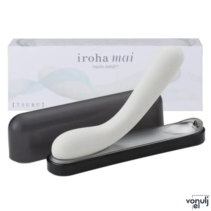 TENGA G-pont vibrátor iroha mai Tsuru - fehér színben, vízálló, akkumulátoros