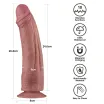 Élethű vibrátor Lovetoy 10.5'' Vibrating Dual Density Power Cock - akkumulátoros,vízálló, 28,6 cm
