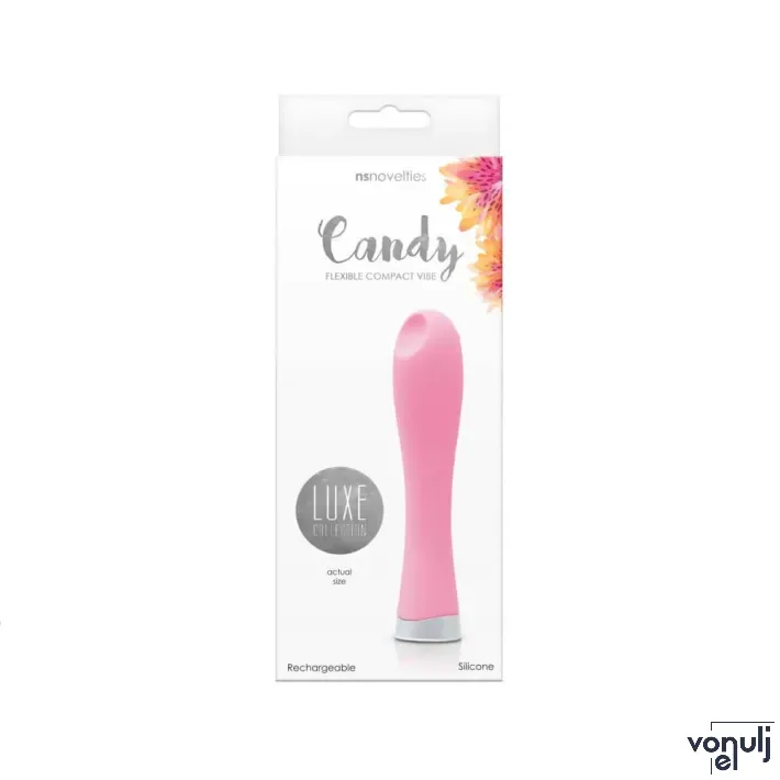 NS NOVELTIES rúdvibrátor Luxe Candy Pink - rózsaszín színben, akkumulátoros, vízálló