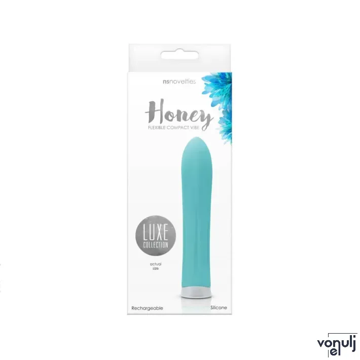 NS NOVELTIES rúdvibrátor Luxe Honey Turquoise - türkiz színben, vízálló, akkumulátoros