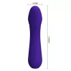 G pont vibrátor PRETTY LOVE Cetus Purple II - akkumulátoros,vízálló
