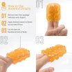 TENGA maszturbátor Uni Topaz - narancssárga színben, gömbös stimuláló felszínnel, vízálló