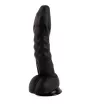 X-MEN nonfiguratív dildó 11,9" David Cock Black - fekete színben, herékkel, hajlítható, letapasztható, vízálló, PVC, 28 cm