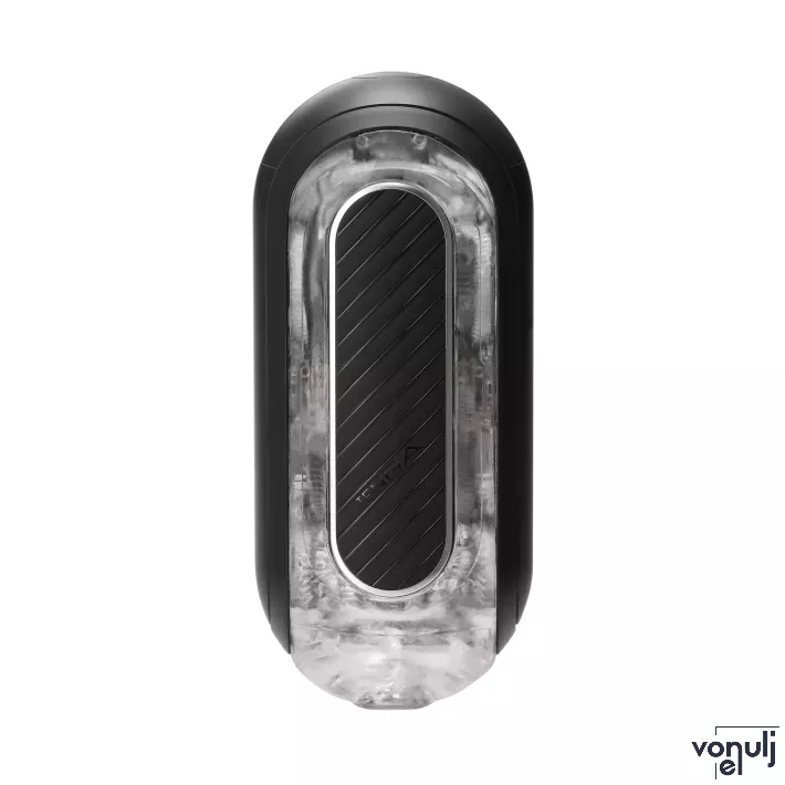TENGA maszturbátor Flip Zero Gravity Electronic Vibration Black - fekete színben, vákuumos, vízálló, vibrátoros, akkumulátoros