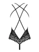 OBSESSIVE szexi body Giully teddy - fekete színben, L/XL méretben