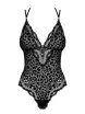 OBSESSIVE szexi body Giully teddy - fekete színben, L/XL méretben