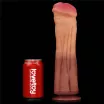 LOVETOY élethű dildó 12" NATURE COCK PLATINUM - nagy méretű, herék nélkül, kétrétegű, letapasztható, szilikon (30 cm)