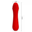 G pont vibrátor PRETTY LOVE Cetus Red - akkumulátoros,vízálló