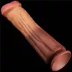LOVETOY élethű dildó 12" NATURE COCK PLATINUM - nagy méretű, herék nélkül, kétrétegű, letapasztható, szilikon (30 cm)