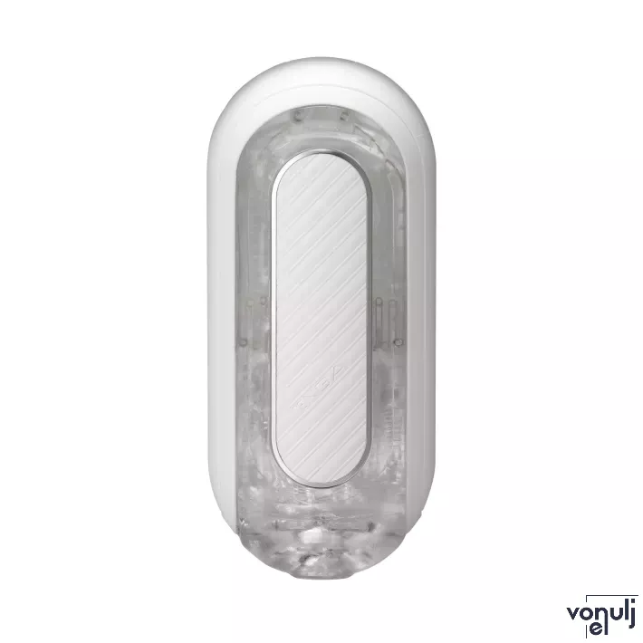 TENGA maszturbátor Flip Zero Gravity Electronic Vibration White - fehér színben, vákuumos, vízálló, vibrátoros, akkumulátoros