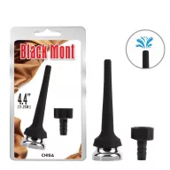 CHISA NOVELTIES intim zuhany Tapered Silicone Enema Attachment - fekete színben, zuhanycsőre rögzíthető, anális és hüvelyi irrigáláshoz, 11,2 cm