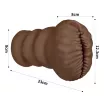 LOVETOY maszturbátor Alien's Pie Masturbator 2 Black - realisztikus, torz vagina formájú testnyílással, vibráció nélküli, vízálló