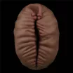 LOVETOY maszturbátor Alien's Pie Masturbator 2 Black - realisztikus, torz vagina formájú testnyílással, vibráció nélküli, vízálló