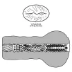 LOVETOY maszturbátor Alien's Pie Masturbator 1 - realisztikus, torz vagina formájú testnyílással, vibráció nélküli, vízálló