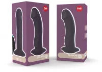 FUN FACTORY 7 " nonfiguratív dildó The Boss Black - fekete színben, vízálló, letapasztható, 18 cm