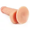 LOVETOY élethű dildó 7" ULTRA SOFT DUDE - közepes méretű, ultra rugalmas, herékkel, letapasztható, TPE (18 cm)