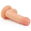 LOVETOY élethű dildó 7" ULTRA SOFT DUDE - közepes méretű, ultra rugalmas, herékkel, letapasztható, TPE (18 cm)