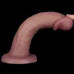 Élethű vibrátor Lovetoy 8'' Vibrating Dual Density Power Cock - akkumulátoros,vízálló, 20 cm