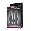 PRETTY LOVE análszett Mini Anal Kit - fekete színben, 3 különböző fenékdugó, letapasztható, vízálló, szilikon