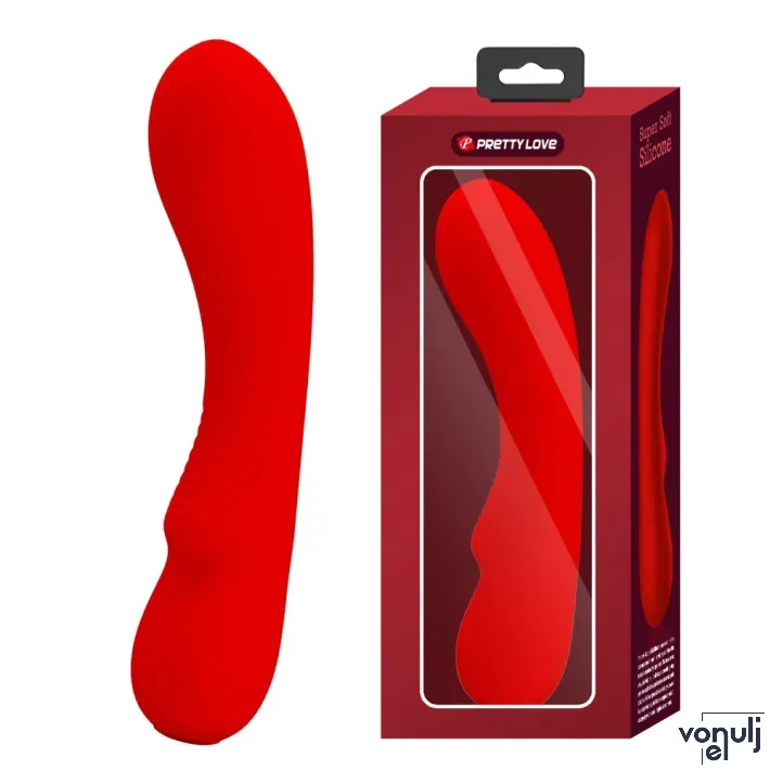 G pont vibrátor PRETTY LOVE Matt Red - akkumulátoros,vízálló