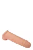REALSTUFF péniszköpeny Extender With Ball Strap 6,5" - realisztikus, testszínű, erezett felületű, vízálló (17 cm)