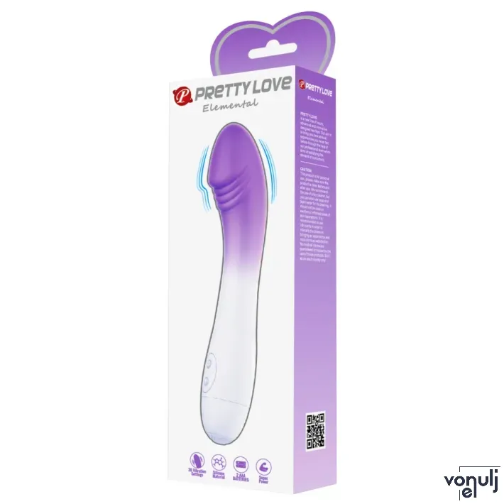 G pont vibrátor Pretty Love Elemental Purple/White - elemes,vízálló