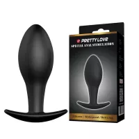 PRETTY LOVE fenékdugó Anal Stimulation Plug 1 - fekete színben, vízálló, szilikon (10 cm)