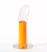 X-MEN fenékdugó 10 Speeds Vibrating Gpot Plug 1 - áttetsző-narancssárga színben, vibrátoros, vízálló, akkumulátoros
