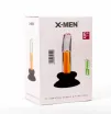 X-MEN fenékdugó 10 Speeds Vibrating Gpot Plug 1 - áttetsző-narancssárga színben, vibrátoros, vízálló, akkumulátoros