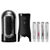 TENGA maszturbátor Flip Zero Zero Electronic Vibration Black - fekete színben, vákuumos, vízálló, vibrátoros, forgó funkcióval, akkumulátoros