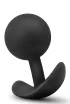 BLUSH fenékdugó Anal Adventures Vibra Plug - fekete színben, rezgő érzést keltő golyókkal, vízálló, szilikon (8.4 cm)