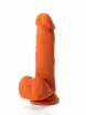 X-MEN élethű dildó 7.5" Colours Pleasure Flesh 2 - Közepes méretű, herékkel, letapasztható, testszínű, szilikon (19 cm)