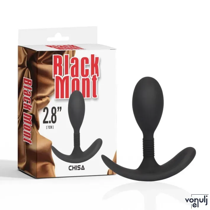 CHISA NOVELTIES fenékdugó Anal Play Plug S - fekete színben, S méretben, vízálló, szilikon, 7 cm