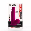 X-MEN élethű dildó 7.5" Colours Pleasure Flesh 2 - Közepes méretű, herékkel, letapasztható, testszínű, szilikon (19 cm)