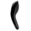 SATISFYER péniszgyűrű Legendary Duo - fekete színben, vibrációs funkcióval, heregyűrűvel, vízálló, akkumulátoros